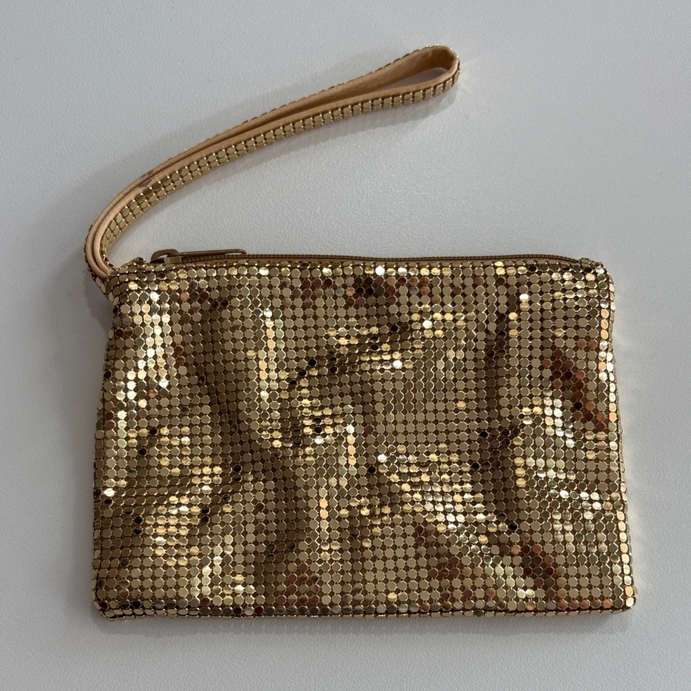 Lord & Taylor Shimmering Gold Wristlet